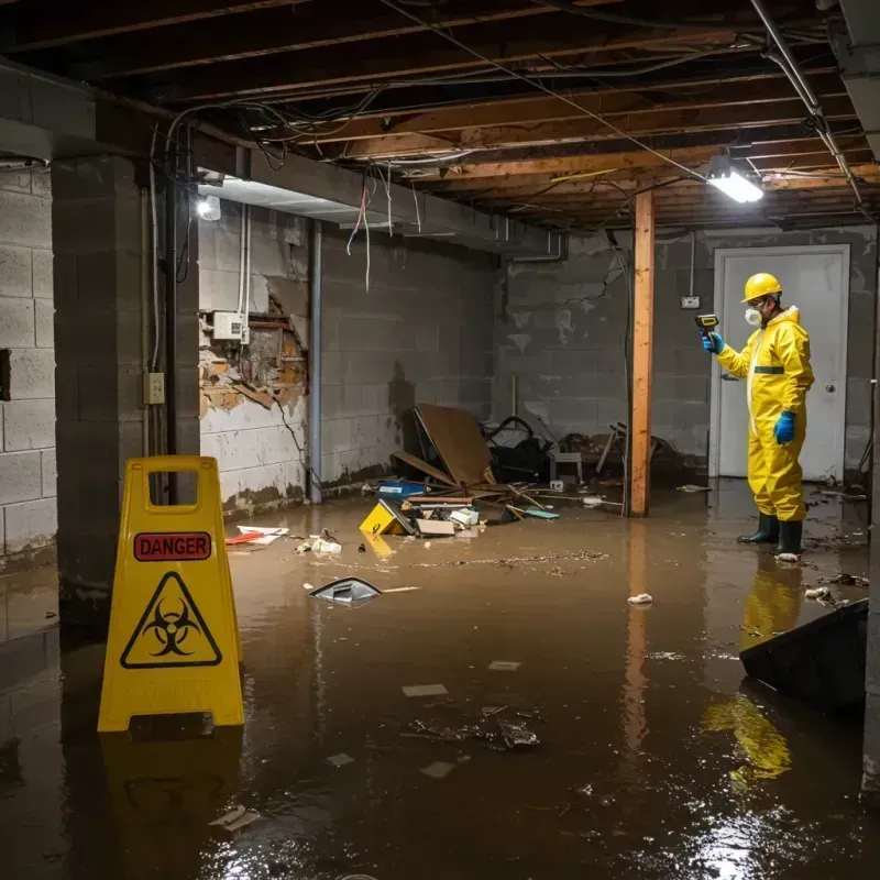 Flooded Basement Electrical Hazard in Abbeville County, SC Property