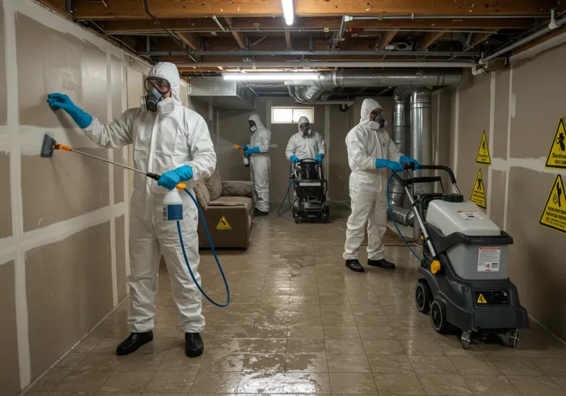 Basement Moisture Removal and Structural Drying process in Abbeville County, SC